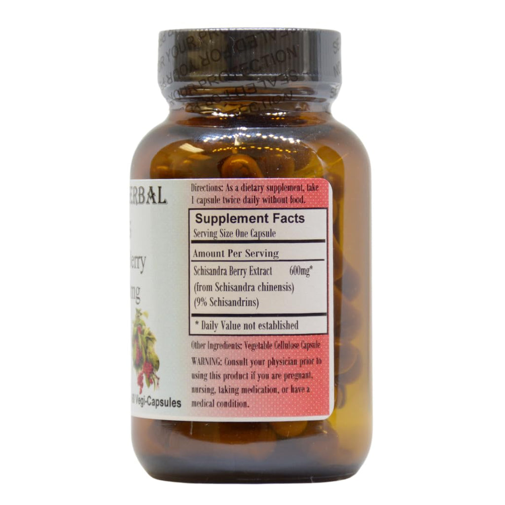 Barlowe's Herbal Elixirs Schisandra Berry Extract 600mg - 60 Vegetarian Capsules - image 2