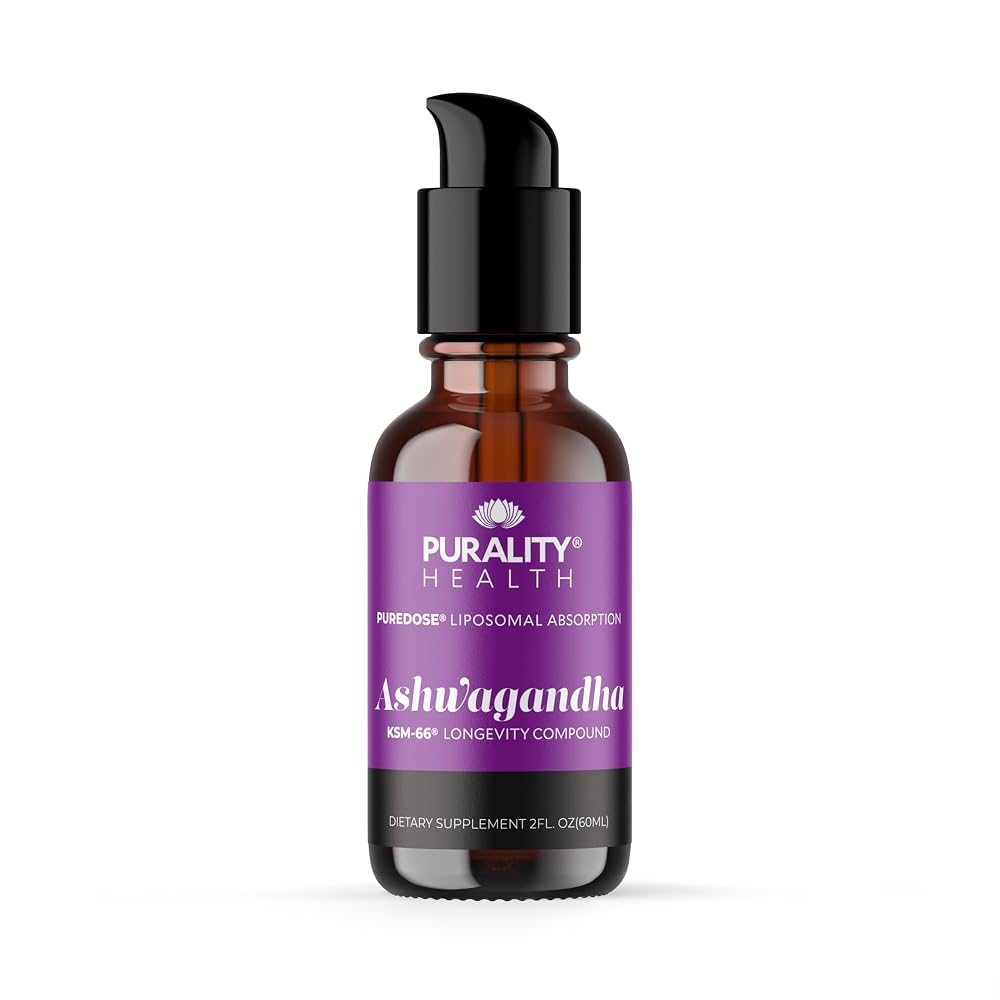 PURALITY HEALTH Liposomal Ashwagandha KSM-66 Liquid for Stress Support - 2 Fl Oz