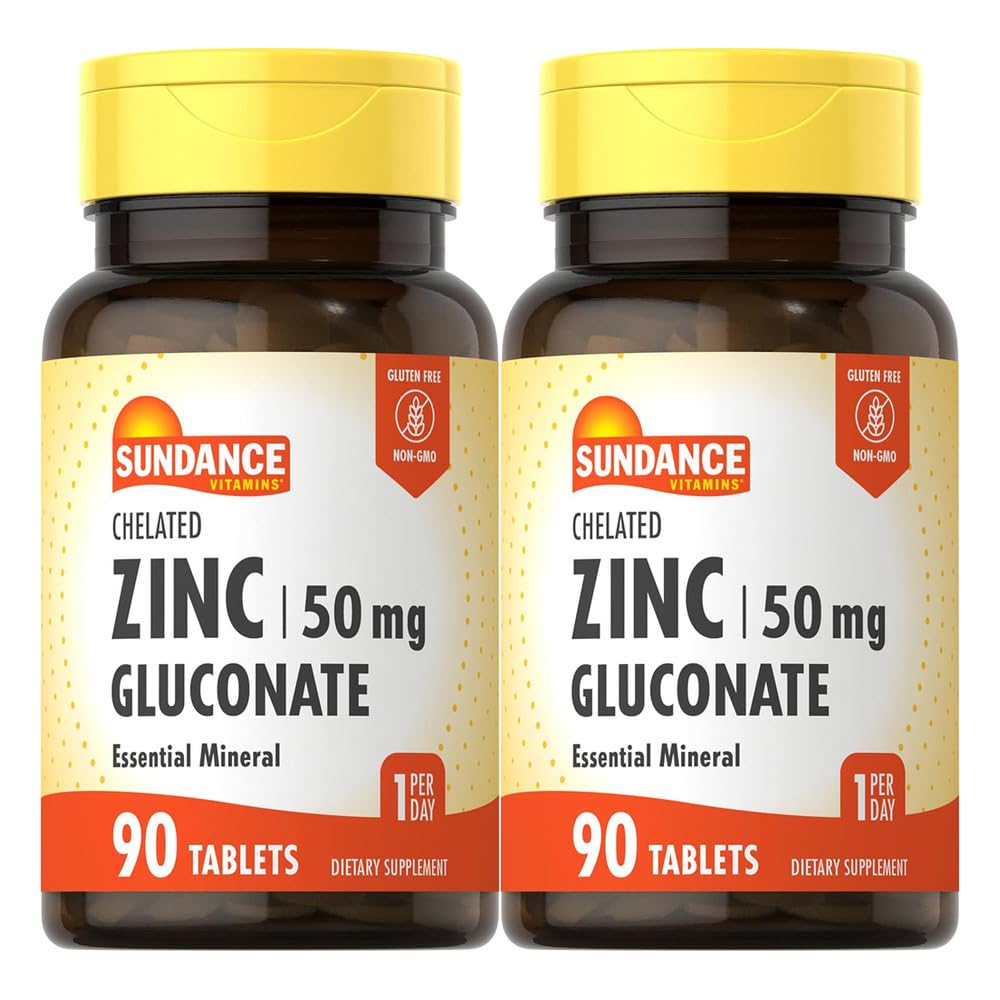 Sundance Vitamins Chelated Zinc 50 mg - 180 Tablets