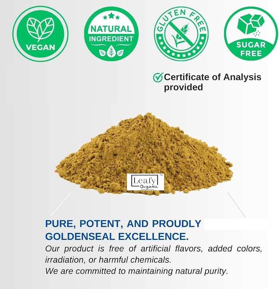 Leafy Organic Goldenseal Root Powder - 10.5 oz - image 3