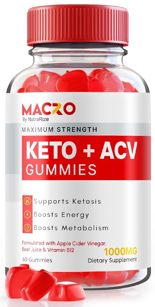 NutraRize Macro Keto ACV Gummies Weight Loss Support - 60 Gummies