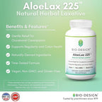 Bio-Design Aloe Lax 225 Natural Herbal Laxative - 60 Capsules - image 2