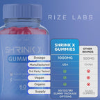 Rize Labs Shrink X Keto ACV Gummies Weight Loss - 120 Gummies - image 6