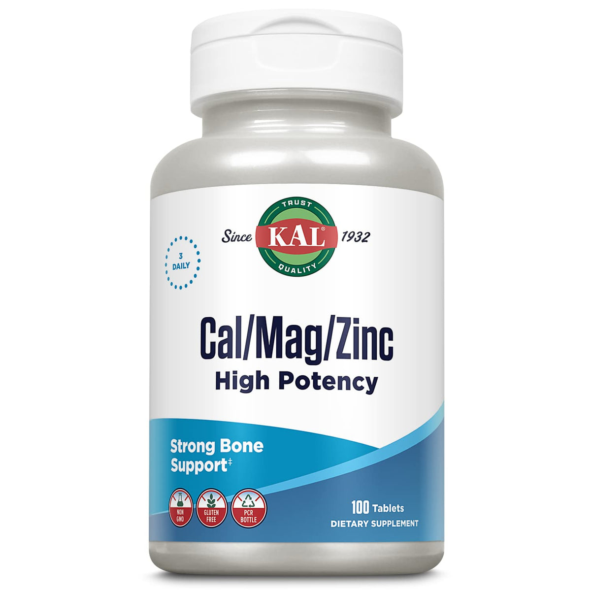 KAL Cal/Mag/Zinc Bone & Immune Support - 100 Tablets