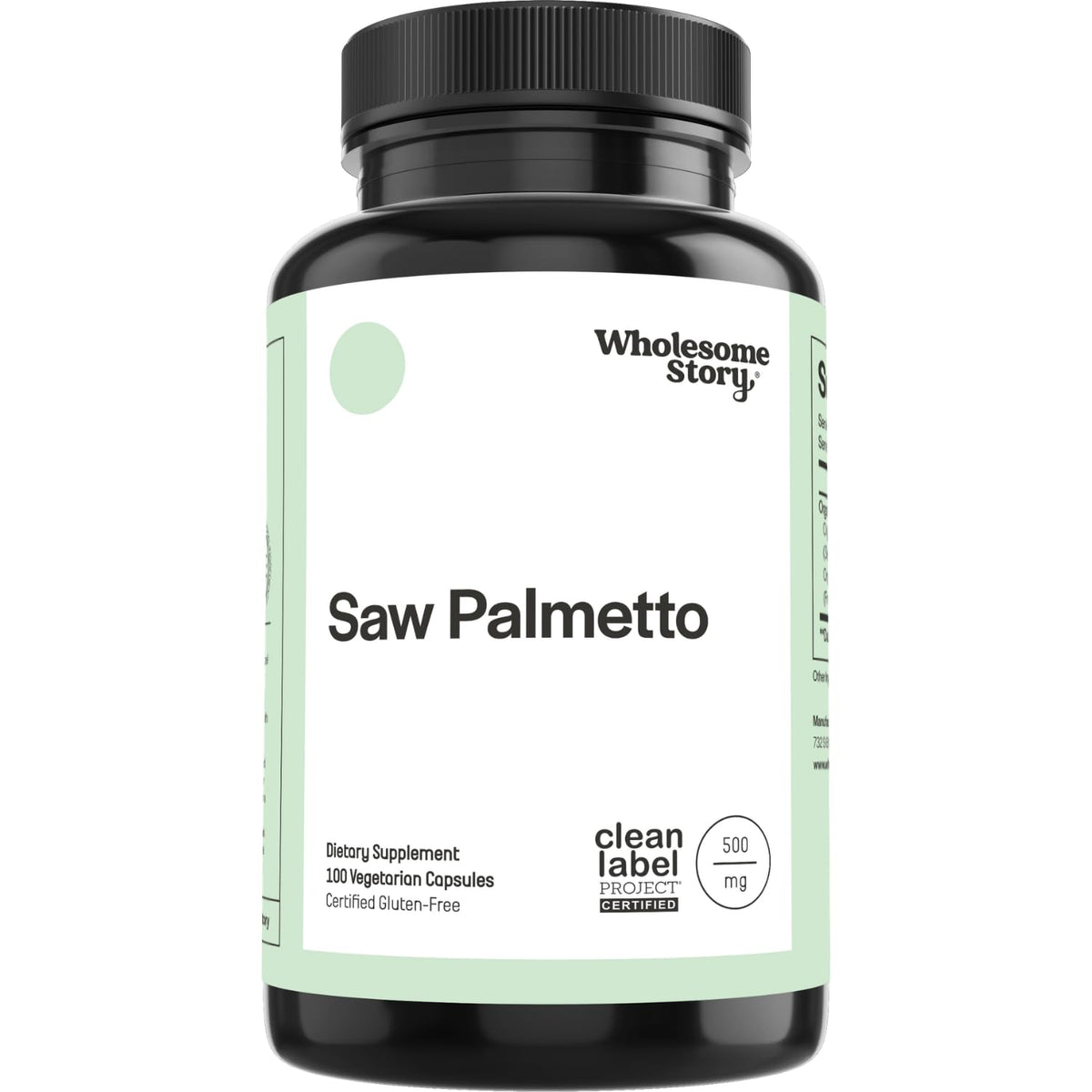 Wholesome Story Saw Palmetto Extract 500mg - 100 Capsules