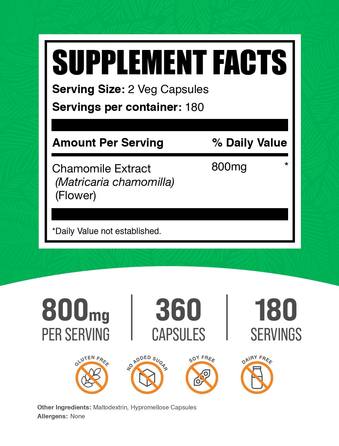BulkSupplements Chamomile Extract Capsules - 360 Count - image 2