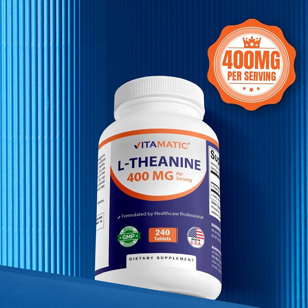 Vitamatic L-Theanine Supplement 400mg - 240 Tablets - image 5