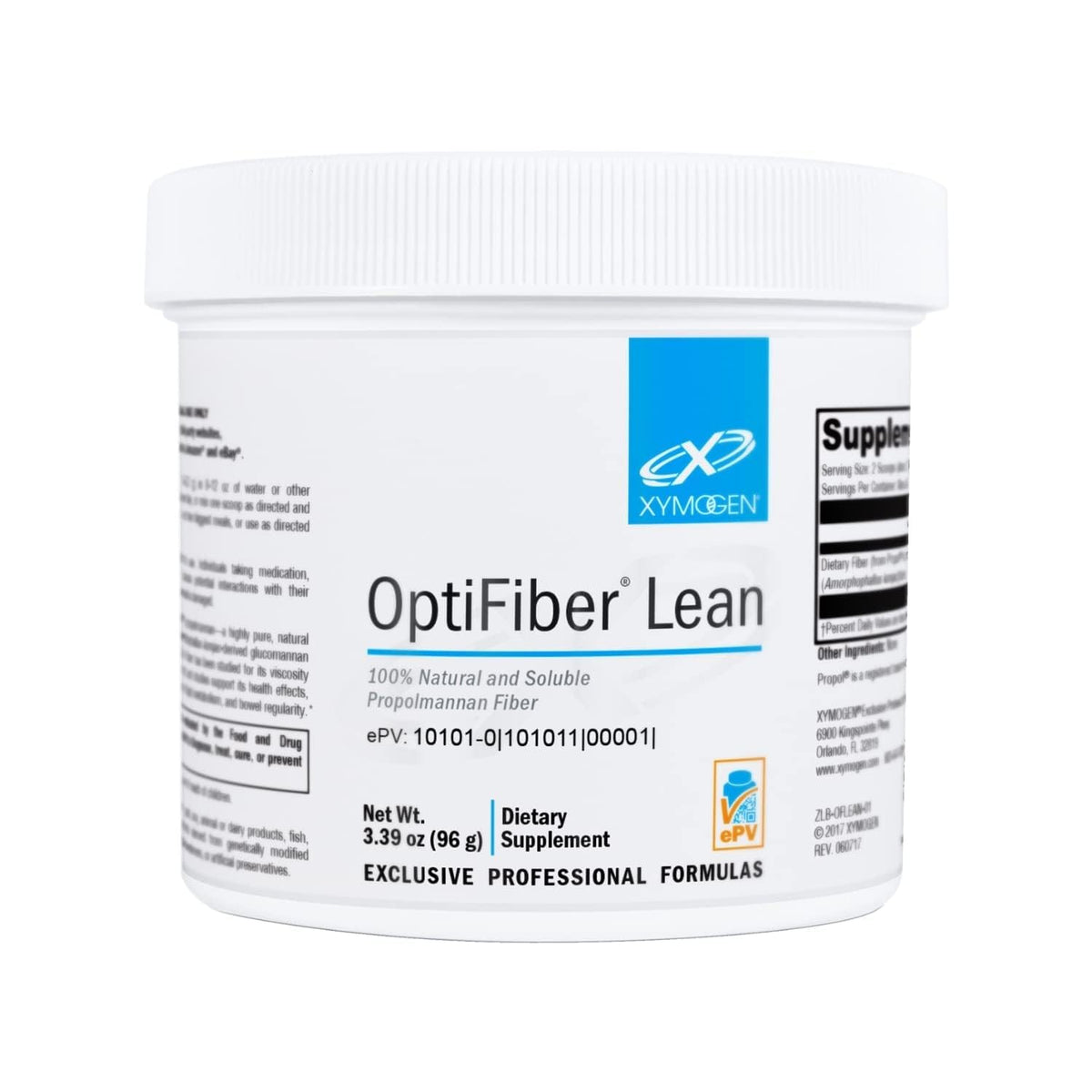 XYMOGEN OptiFiber Lean Soluble Fiber Powder - 3.39 oz