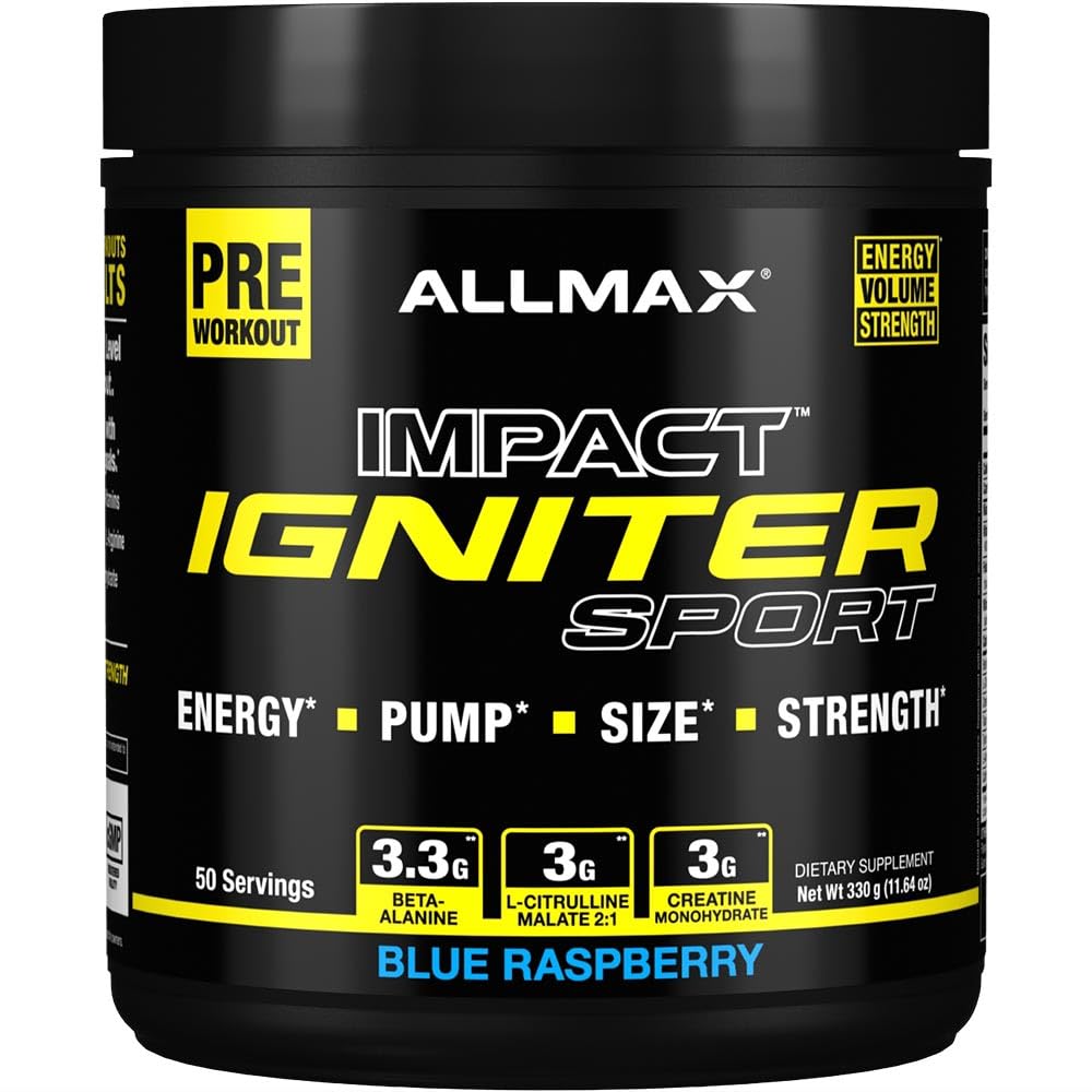 ALLMAX IGNITER Sport Pre-Workout Powder, 50 Servings