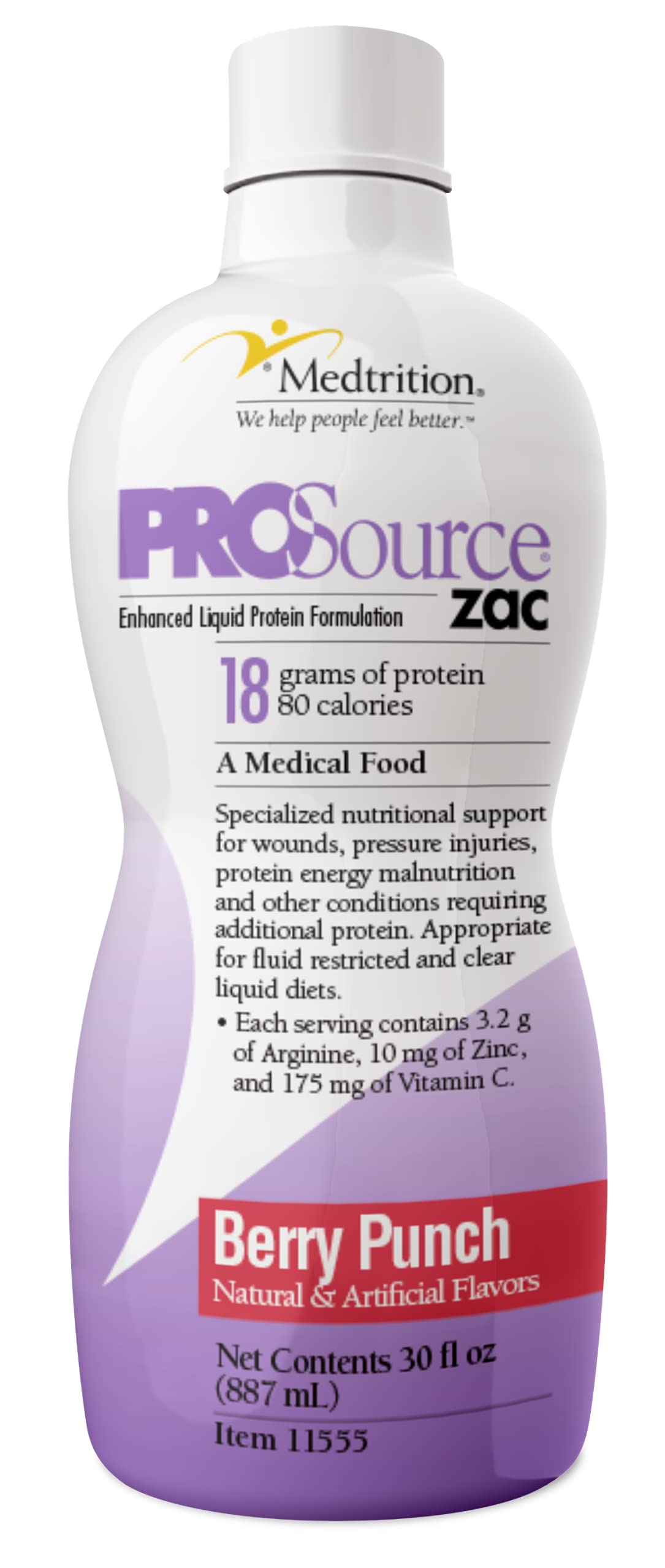 Medtrition ProSource ZAC Berry Energy Punch Protein Liquid - 4 Pack
