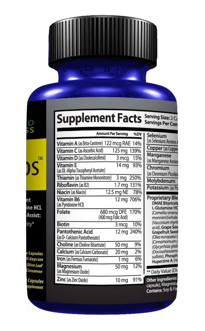 Health to Happiness Brain Opti Caps for Focus & Memory - 60 Vegetarian Capsules - image 3