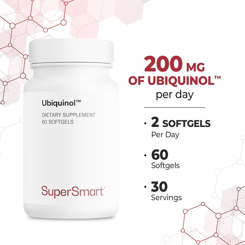 Supersmart Ubiquinol 200mg CoQ10 High Absorption - 60 Softgels - image 5