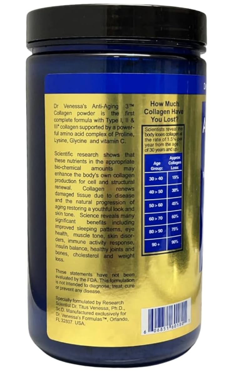 Dr. Venessa's Formulas Anti-Aging 3 Collagen Powder Mixed Berry - 600 g - image 2