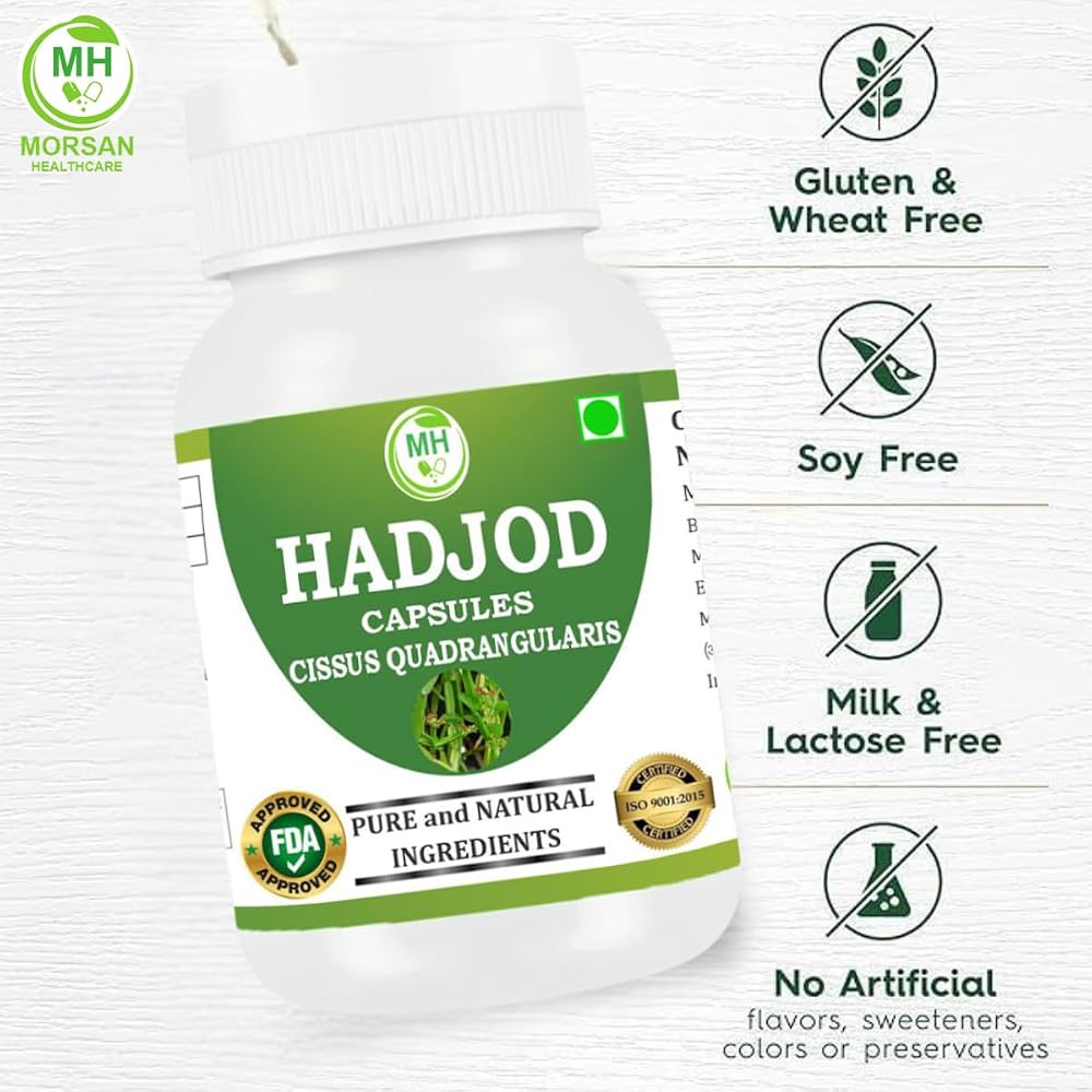 Morsan Healthcare Hadjod Cissus Quadrangularis 500mg - 120 Capsules - image 8