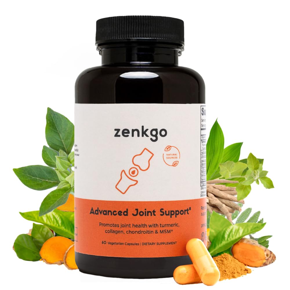 Zenkgo Chondroitin Boswellia MSM Turmeric Hydrolyzed Collagen - 60 Capsules