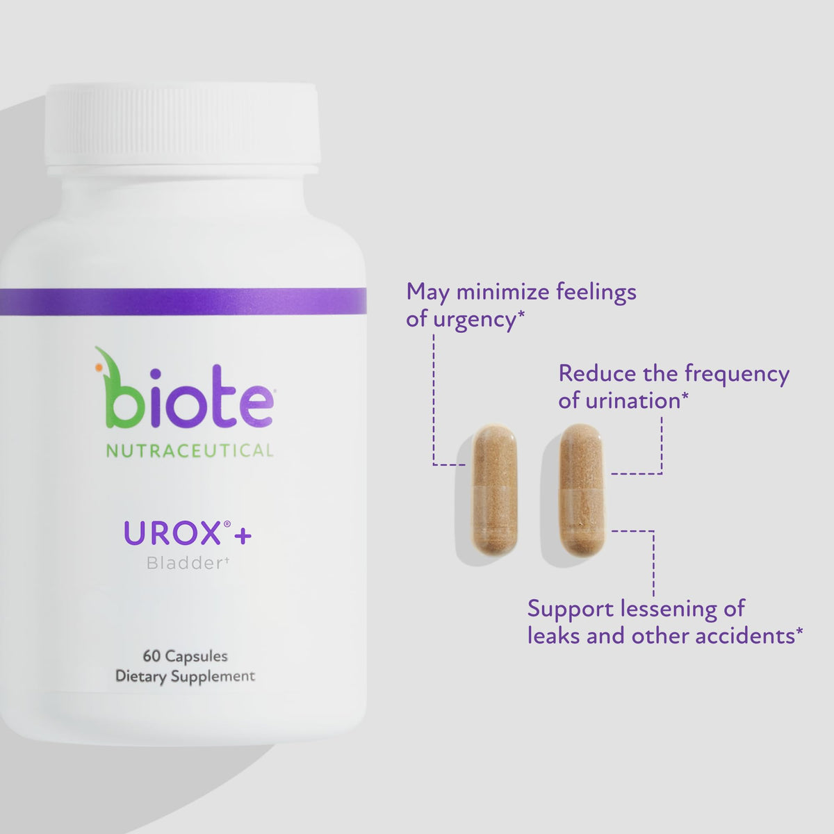 Biote Urox+ Bladder Health - 60 Capsules - image 2