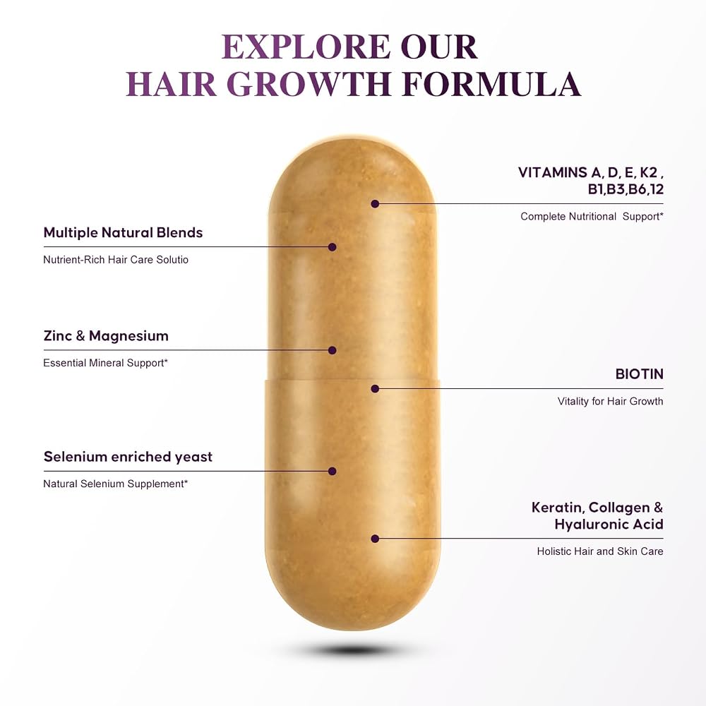 Bevalence Biotin 10,000 MCG Hair Growth Support - 120 Capsules - image 3