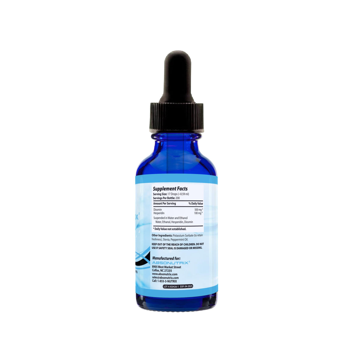 Absonutrix Hesperidin and Diosmin Liquid Drops - 4 Fl Oz - image 7