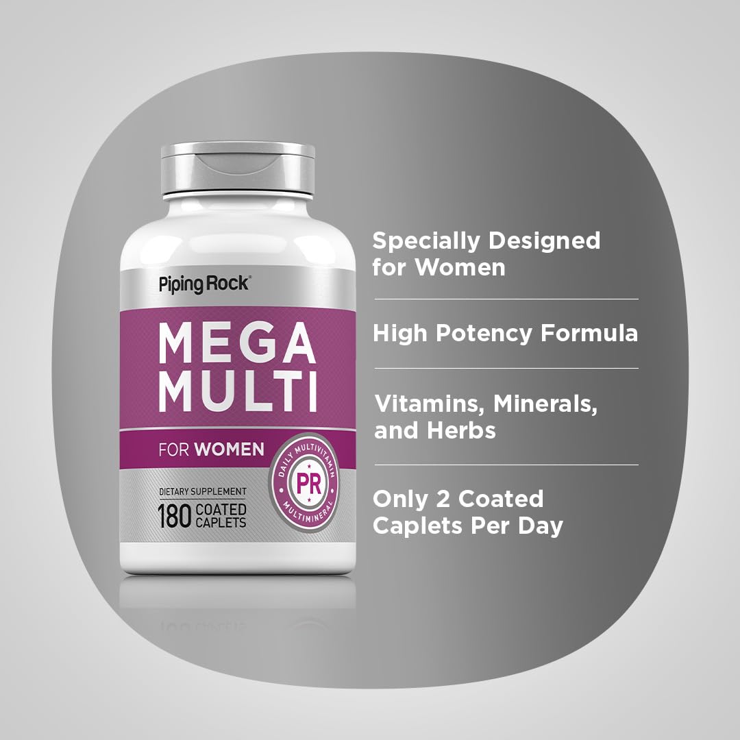 Piping Rock Multivitamin for Women - 180 Caplets - image 4