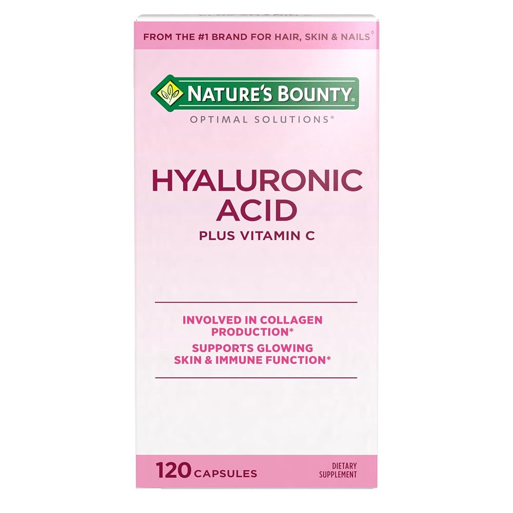 Nature's Bounty Hyaluronic Acid & Vitamin C Capsules - 120 Count