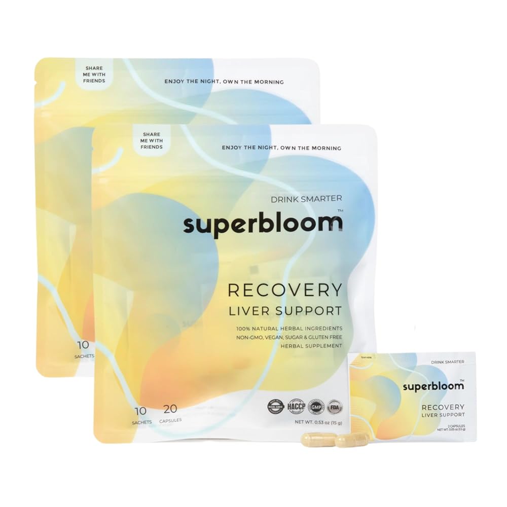 superbloom Recovery Liver Support with DHM & Turmeric - 20 Capsules