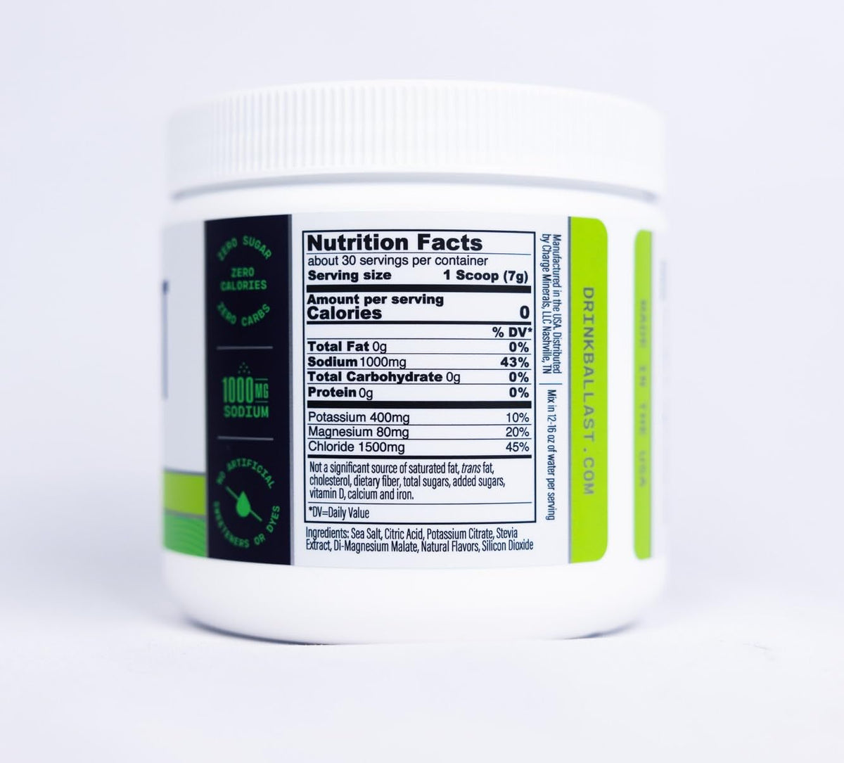 Ballast Zero-Sugar Electrolytes Citrus Lime Hydration Powder - 30 Servings - image 2