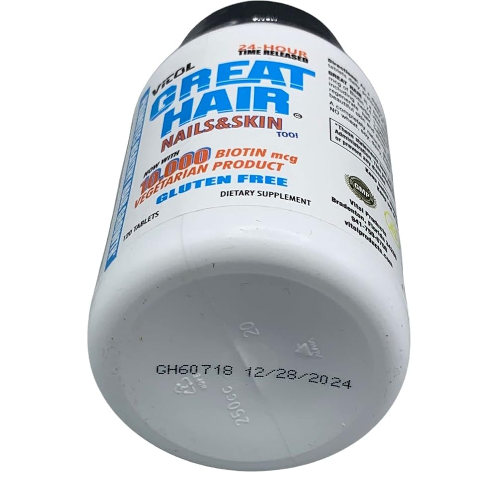 Vitol Great Hair Time Released Biotin 10,000 mcg - 120 Tablets - image 4