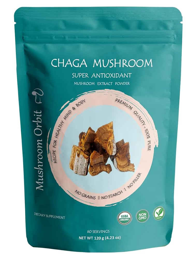 Mushroom Orbit Chaga Organic Mushroom Extract Powder - 60 Servings