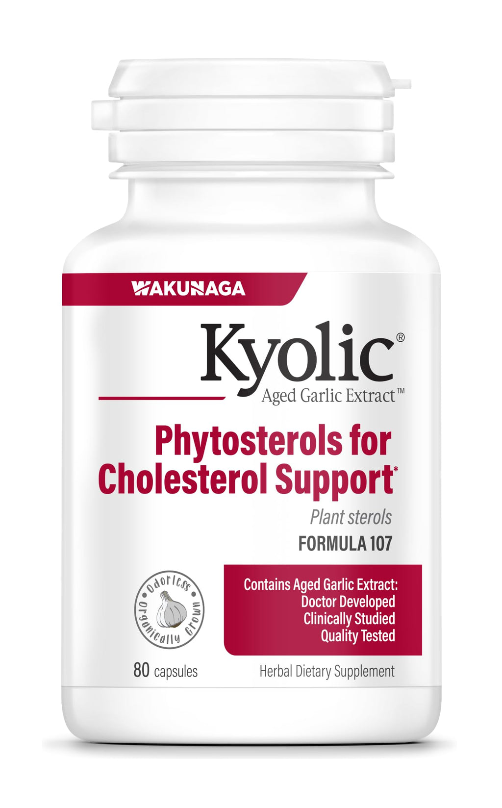 Kyolic Formula 107 Aged Garlic Extract Phytosterols - 240 Capsules