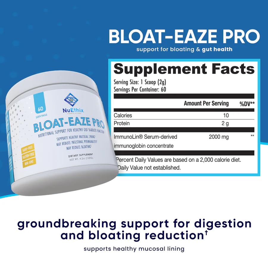NuEthix Formulations Bloat Eaze Pro Gut Barrier Support - 60 Servings - image 4