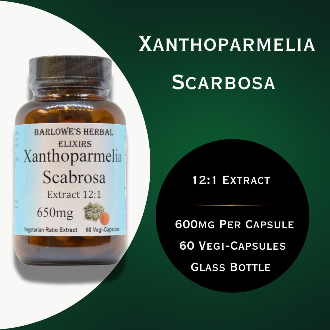 Barlowe's Herbal Elixirs Xanthoparmelia Scabrosa 12:1 Extract - 60 Capsules - image 3