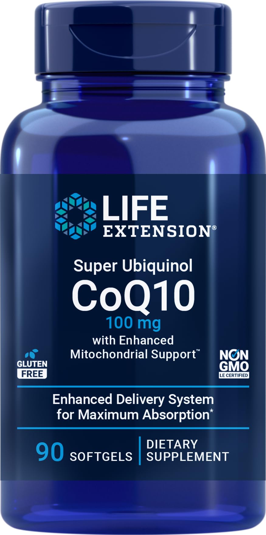 Life Extension COQ10 Super Ubiquinol 100mg - 90 Softgels