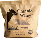 Raw Organic Whey Grass Fed Unflavored Whey Protein Powder - 5 lb