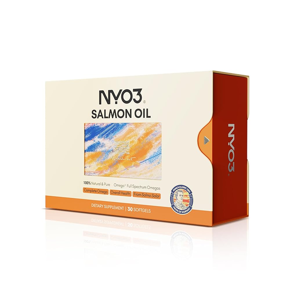 NYO3 97% Salmon Oil 1000mg Omega 3-6-9-11 - 30 Softgels