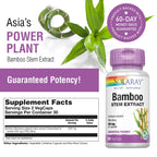 SOLARAY Bamboo Silica Supplement for Hair, Skin & Nails - 60 Vegetarian Capsules - image 3
