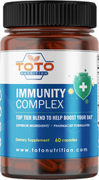 TotoNutrition Immunity Support Booster with Vitamin C, D, Zinc - 60 Capsules