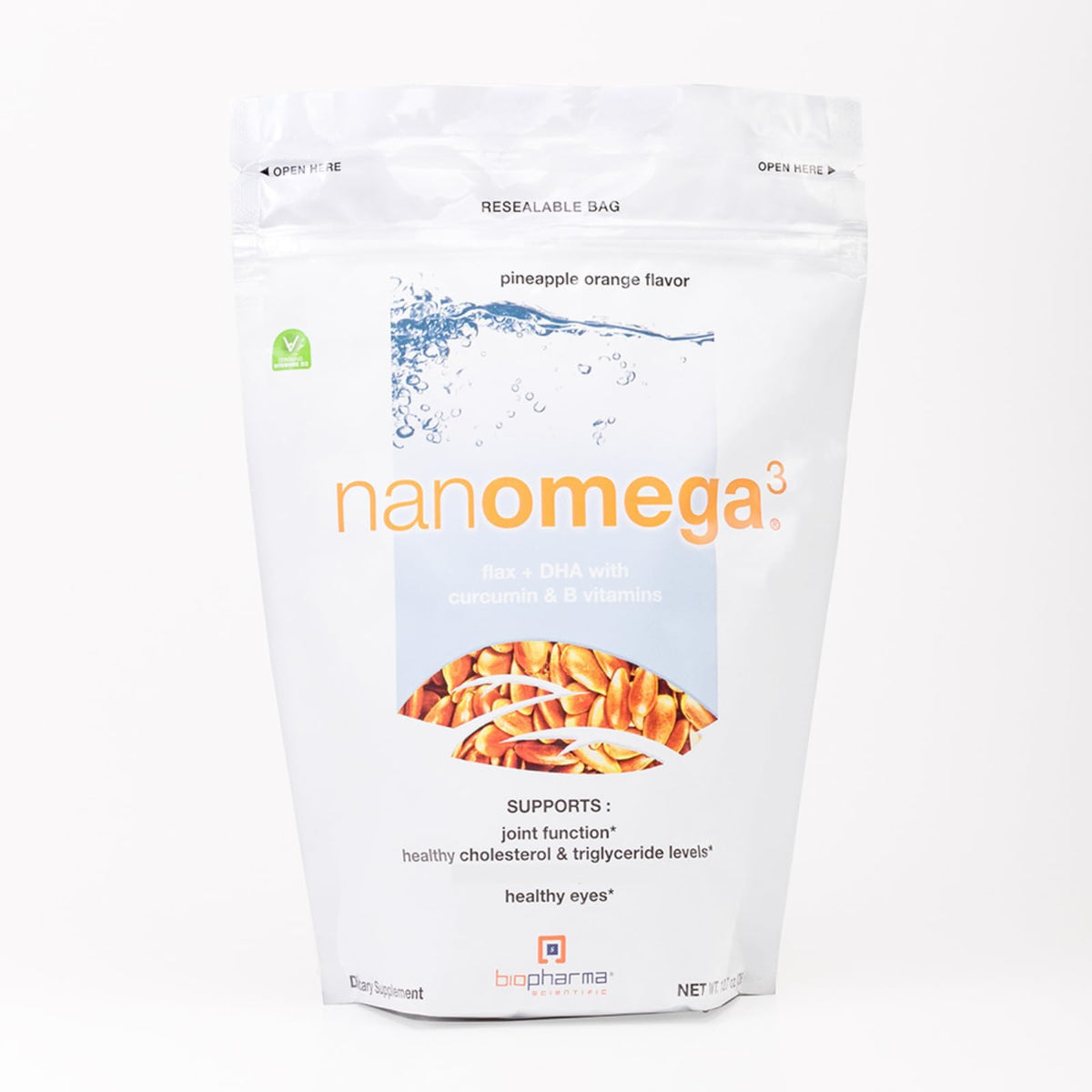 BioPharma Scientific NanOmega Vegan Omega-3 Powder - 30 Servings