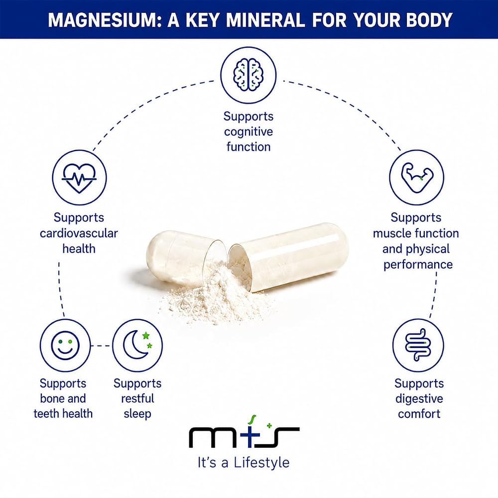 M+S Magnesium Complex 420mg with B-Vitamins - 120 Capsules - image 5