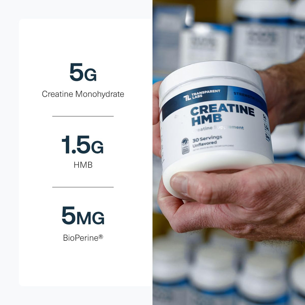 Transparent Labs Creatine HMB Powder Unflavored - 30 Servings - image 7