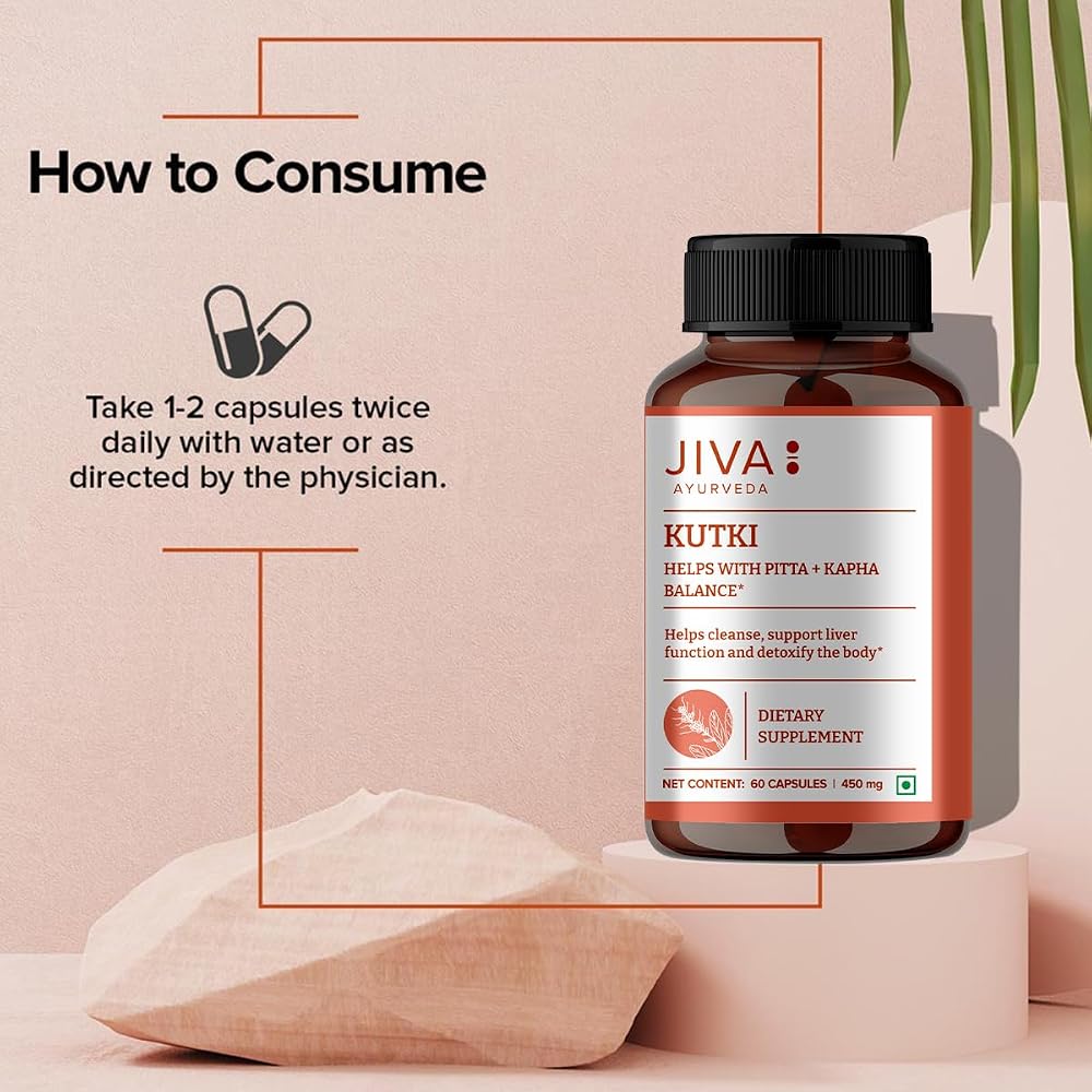 Jiva Ayurveda Kutki Capsules Liver Support - 60 Vegetarian Capsules - image 6