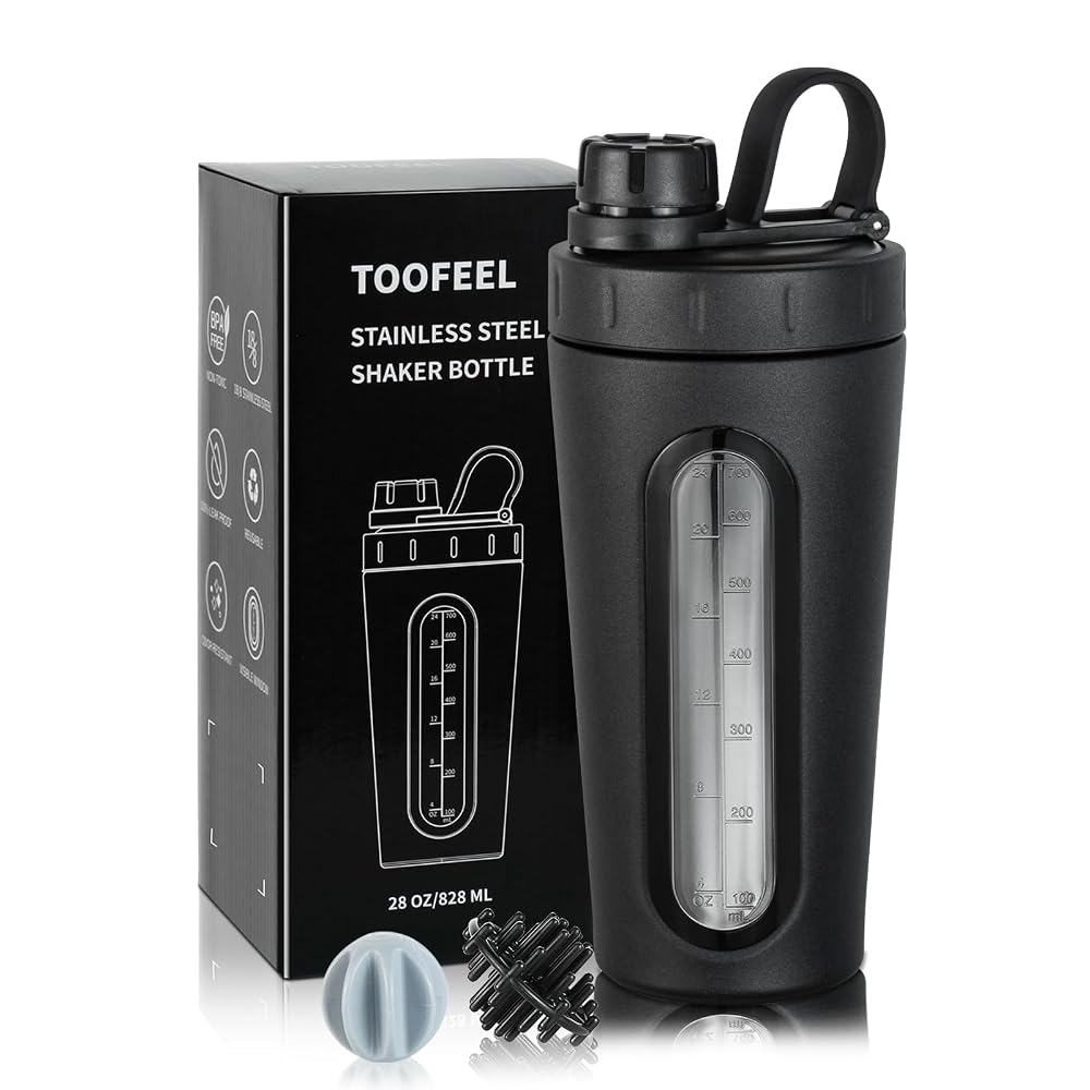 TOOFEEL 28 OZ Stainless Steel Shaker Bottle