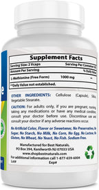 Best Naturals L-Methionine 500 mg - 120 Vegetarian Capsules - image 5