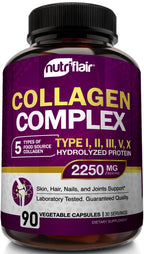 NutriFlair Multi Collagen Peptides 2250mg - 90 Capsules