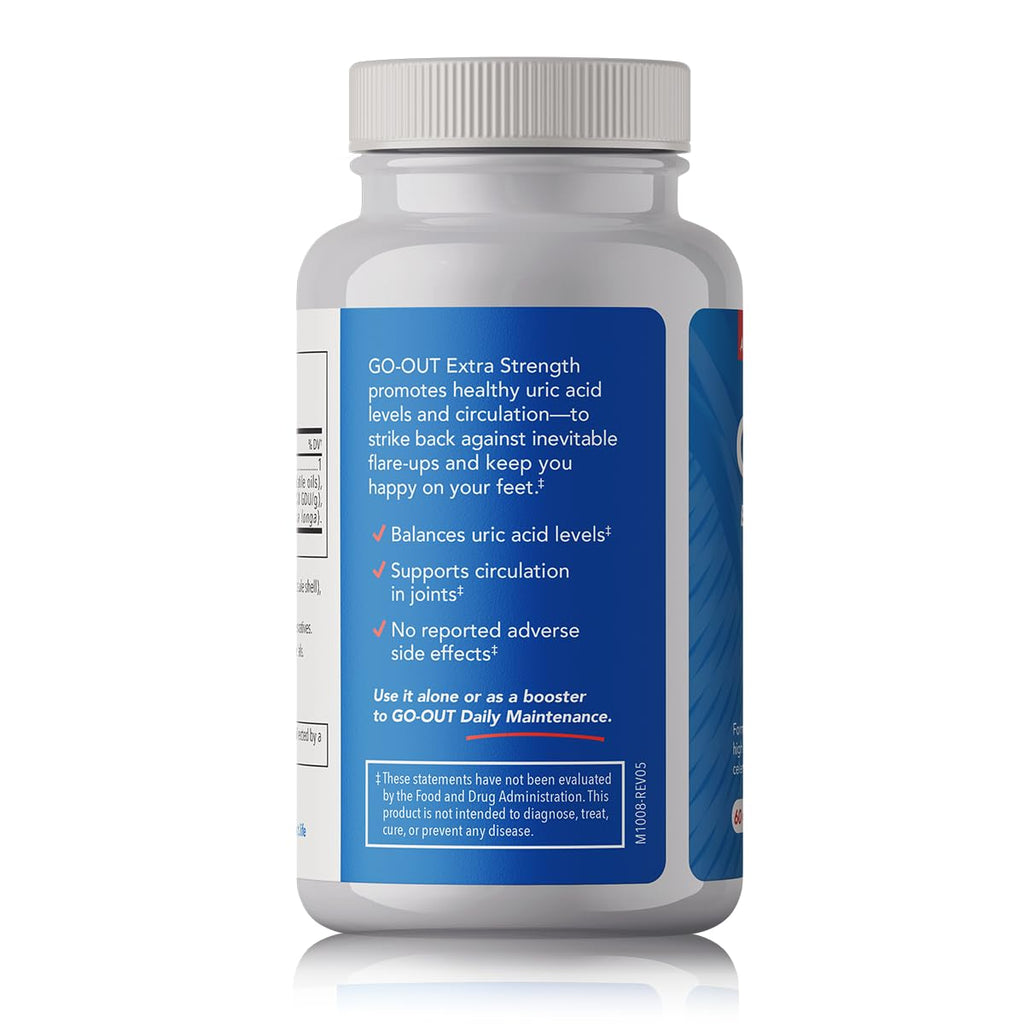 Mt. Angel Vitamins Go Out Extra Strength Uric Acid Balance - 60 Capsules - image 3