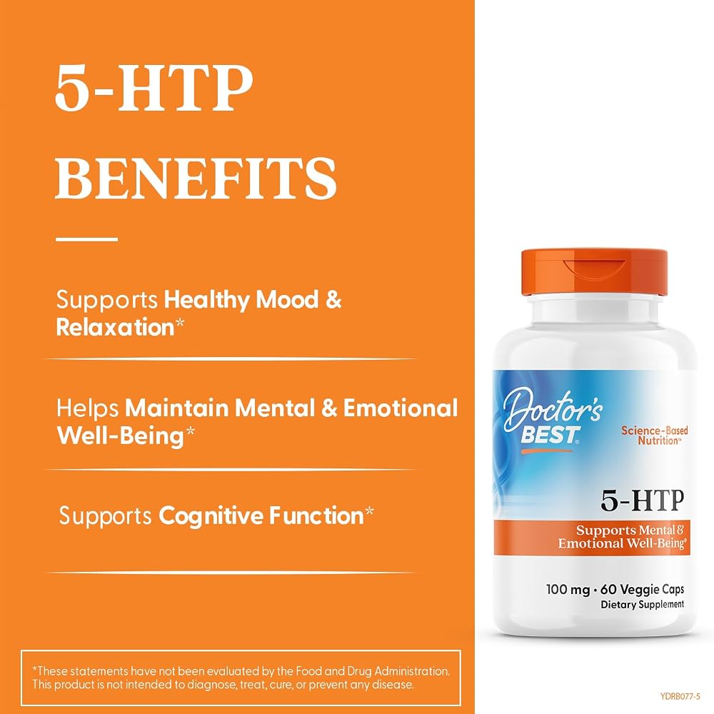 Doctor's BEST 5-HTP 100mg Vegetarian Capsules - 60 Capsules - image 2