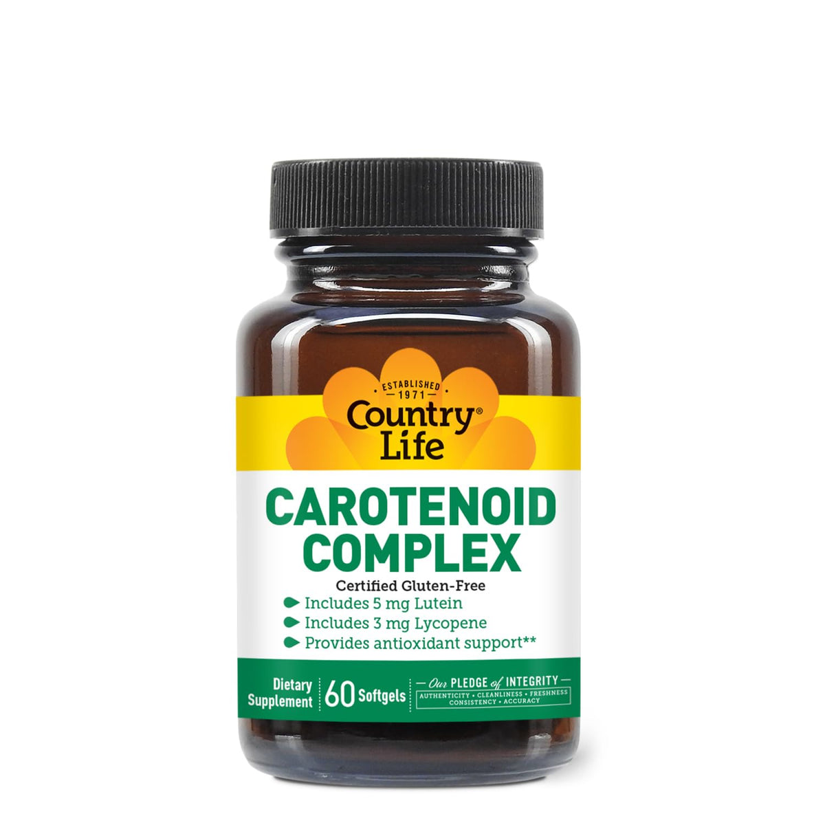 Country Life Carotenoid Complex with Lutein and Lycopene - 60 Softgels