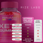 rize labs Keto Max Pro ACV Keto Gummy - 180 Gummies - image 6
