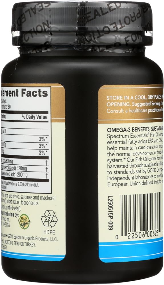 Spectrum Essentials Fish Oil 1000 mg - 200 Softgels - image 3
