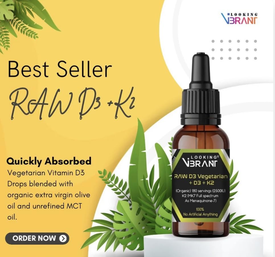 LOOKINGVIBRANT Vitamin D3 + K2 Liquid Drops - 180 Servings - image 9