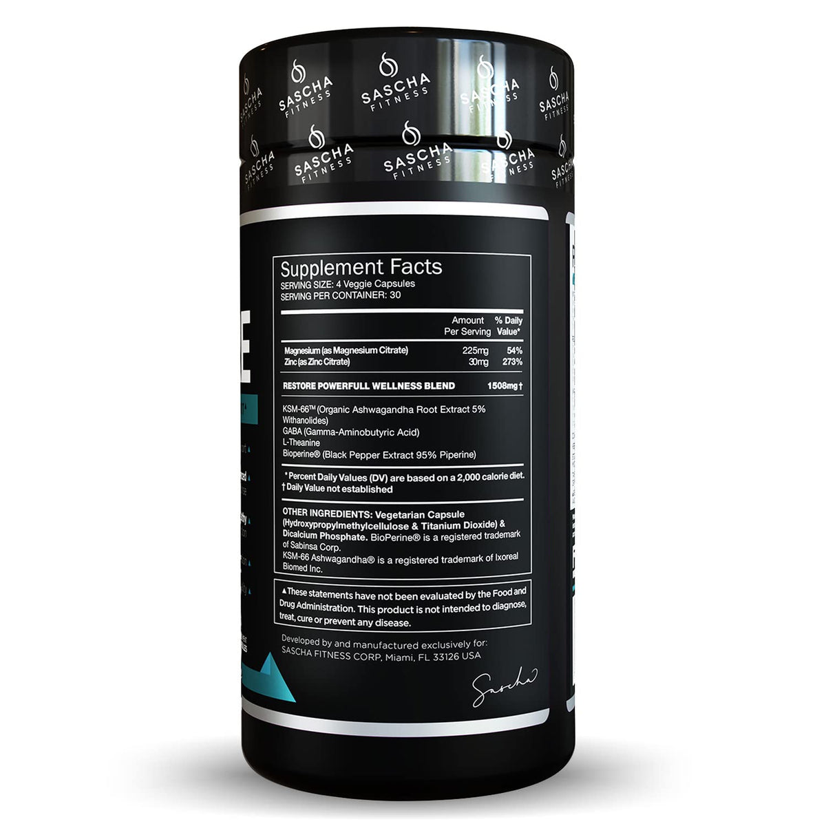 SASCHA FITNESS Cortisol Night Support Pills - 120 Capsules - image 2